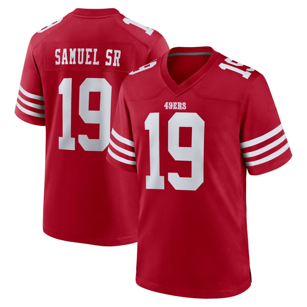 SF.49ers #19 Deebo Samuel Sr. Player Red Game Home ROCER Stitched Jerseys