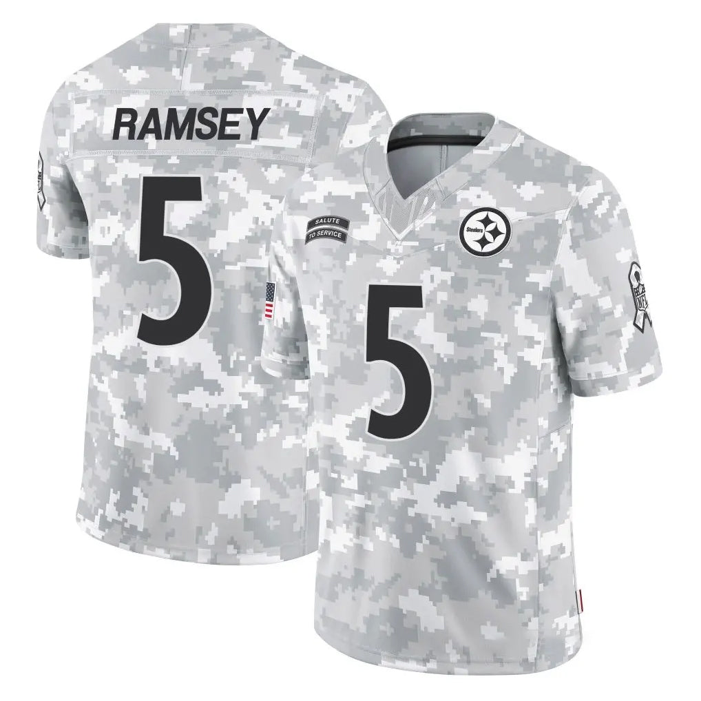P.Steelers #5 Jalen Ramsey Player Arctic Camo Limited Salute To Service Home Game ROCER Stitched Jerseys
