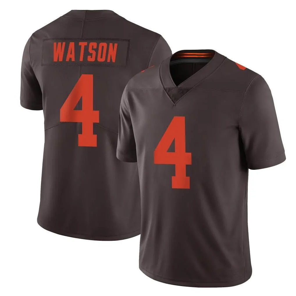 C.Browns #4 Deshaun Watson Player Browns Color Rush Limited Home Game ROCER Stitched Jerseys