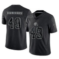 C.Browns #49 Carson Schwesinger Player Black Reflective Home Game ROCER Stitched Jerseys