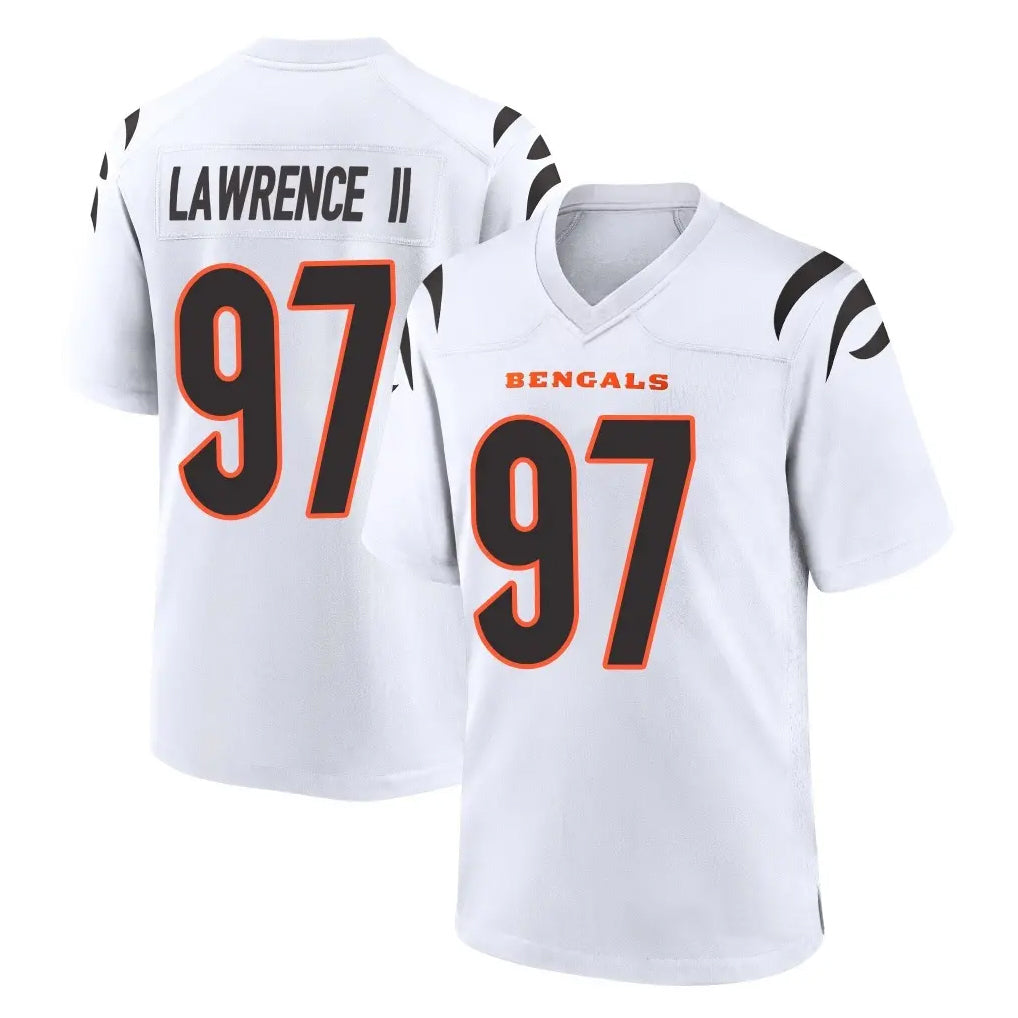 C.Bengals #97 Dexter Lawrence II Player White Home Game ROCER Stitched Jerseys