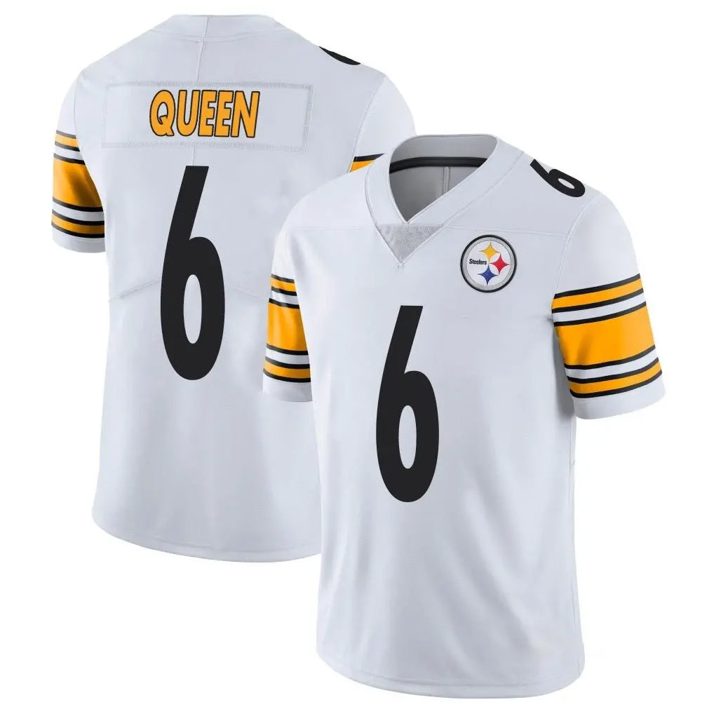 P.Steelers #6 Patrick Queen Player White Limited Vapor Untouchable Home Game ROCER Stitched Jerseys