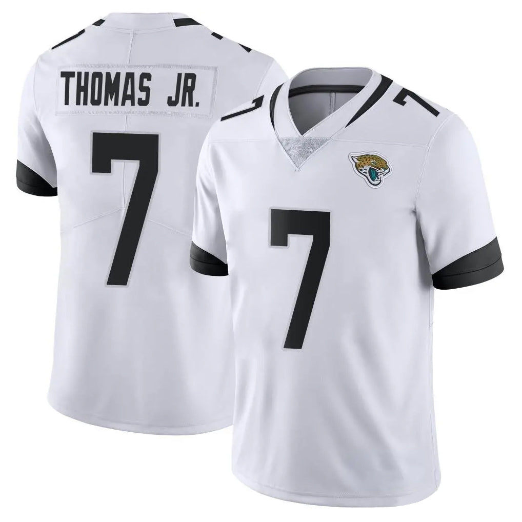 J.Jaguars #7 Brian Thomas Jr. Player White Vapor Untouchable Limited Home Game ROCER Stitched Jerseys