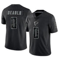 A.Falcons #0 Divine Deablo Player Black RFLCTV Limited Game ROCER Stitched Jerseys