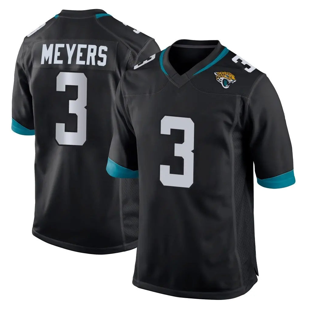 J.Jaguars #3 Jakobi Meyers Player Black Home Game ROCER Stitched Jerseys