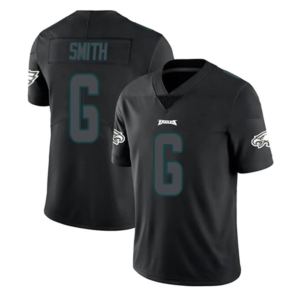 P.Eagles #6 DeVonta Smith Player Limited Black Impact Home Game ROCER Stitched Jerseys