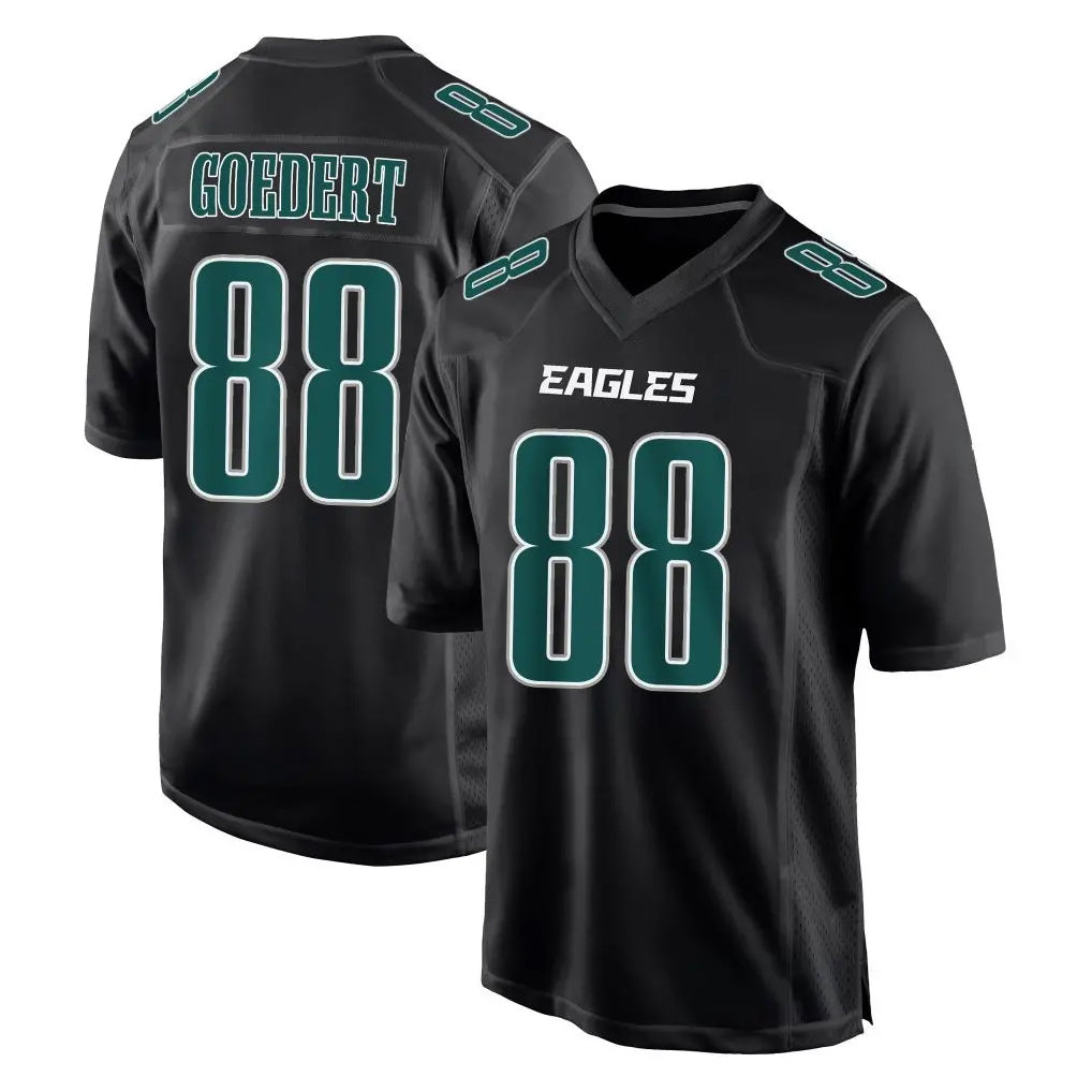 P.Eagles #88 Dallas Goedert Player Carbon Black Fashion Home Game ROCER Stitched Jerseys