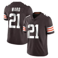 C.Browns #21 Denzel Ward Player Brown Color Vapor Untouchable Limited Home Game ROCER Stitched Jerseys