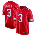 B.Bills #3 Damar Hamlin Player Red Home Game ROCER Stitched Jerseys