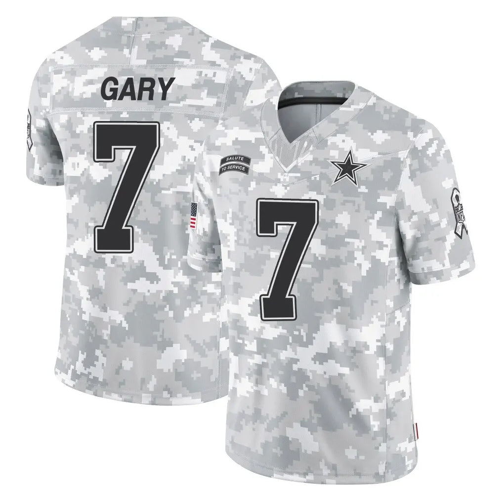 D.Cowboys #7 Rashan Gary Player Arctic Camo Salute to Service Limited Home Game ROCER Stitched Jerseys