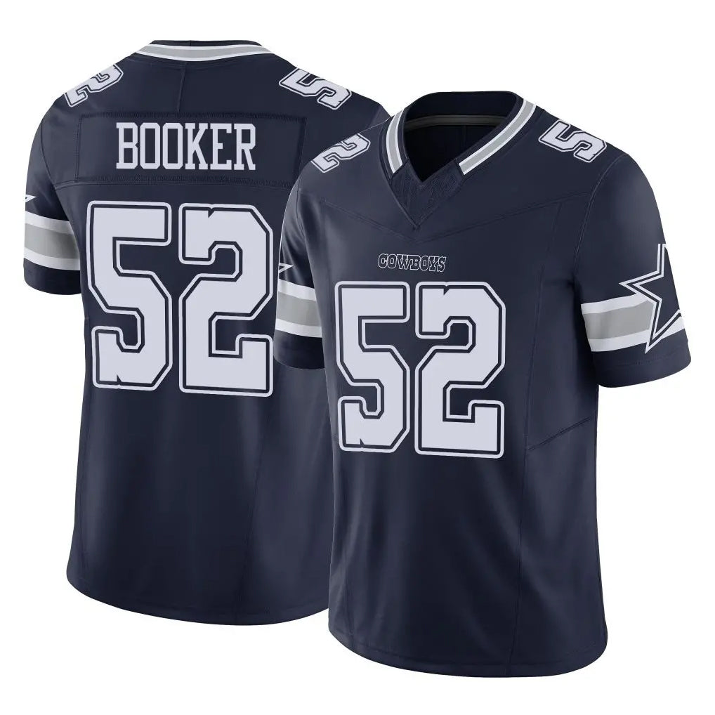 D.Cowboys #52 Tyler Booker Player Navy Limited Vapor F.U.S.E. Home Game ROCER Stitched Jerseys