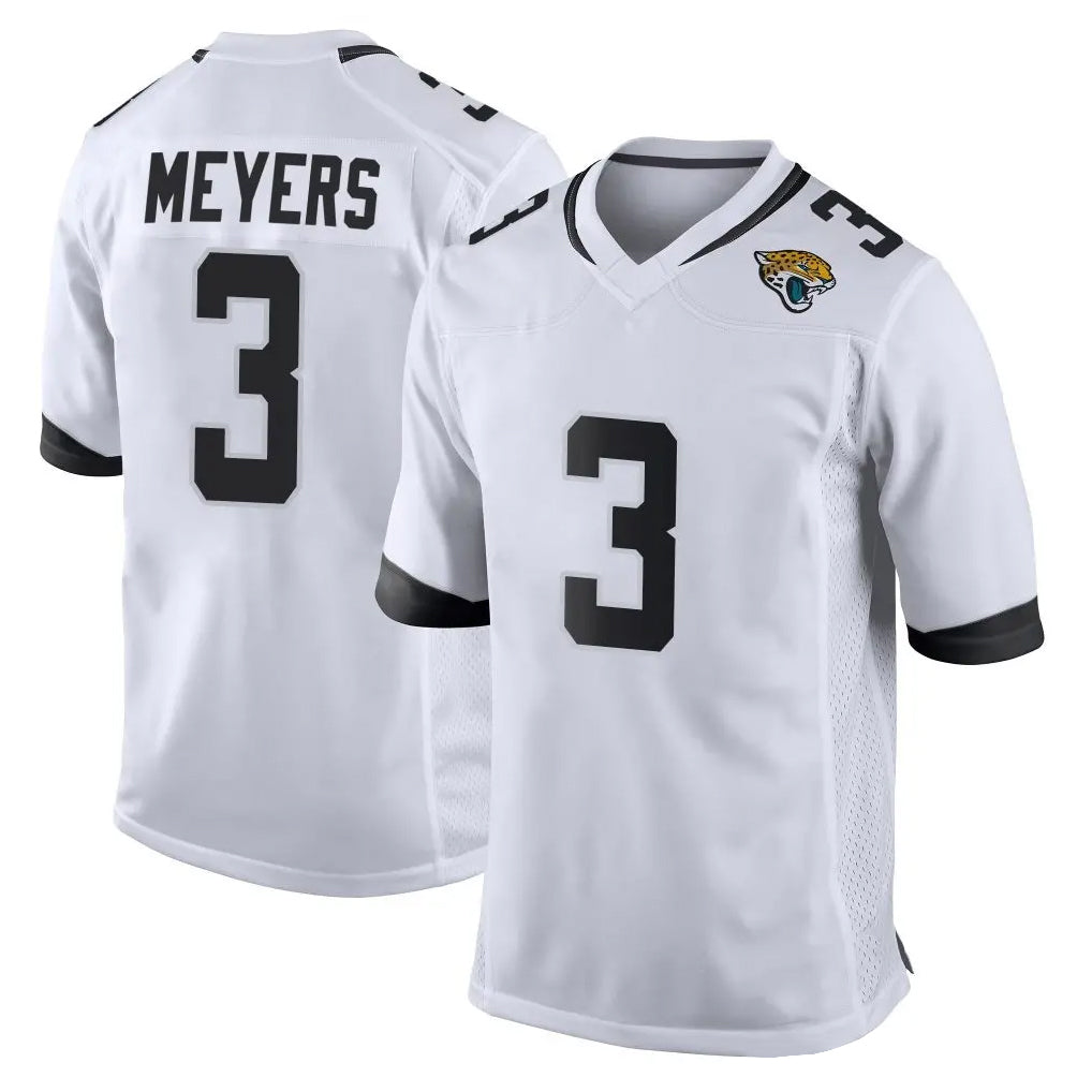J.Jaguars #3 Jakobi Meyers Player White Home Game ROCER Stitched Jerseys