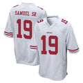 SF.49ers #19 Deebo Samuel Sr. Player White Home Game ROCER Stitched Jerseys