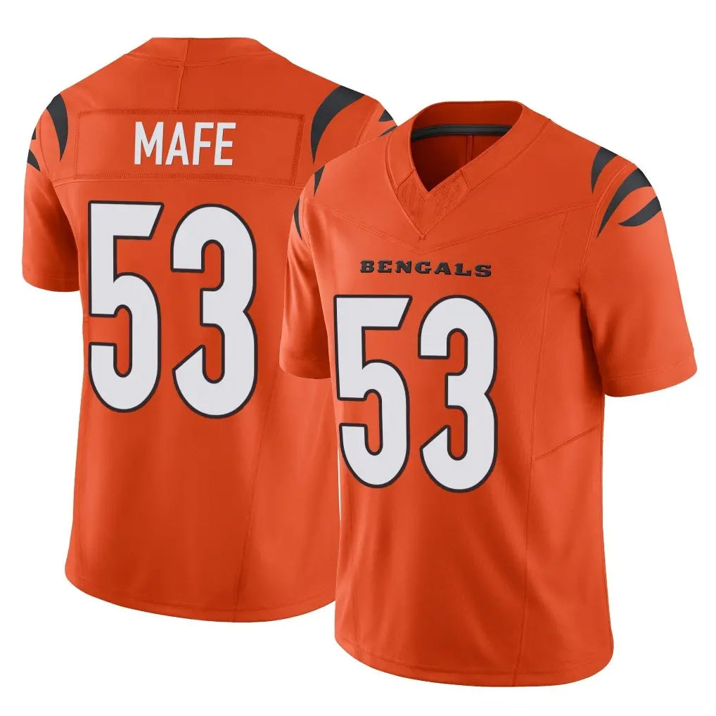 C.Bengals #53 Boye Mafe Player Orange Vapor F.U.S.E. Limited Home Game ROCER Stitched Jerseys