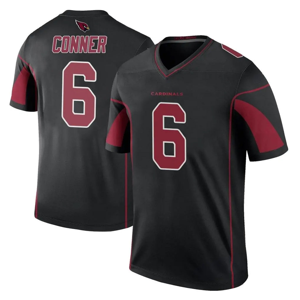 A.Cardinals #6 James Conner Player Black Color Rush Vapor Limited Untouchable ROCER Stitched Jerseys