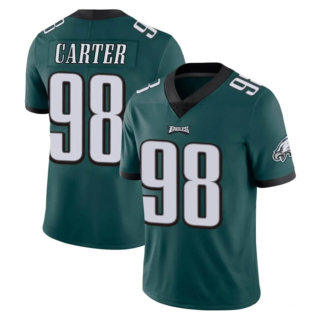 P.Eagles #98 Jalen Carter Player Team Color Green Vapor Untouchable Home Game ROCER Stitched Jerseys