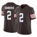 C.Browns #2 Shedeur Sanders Player Brown Vapor F.U.S.E. Limited Home Game ROCER Stitched Jerseys
