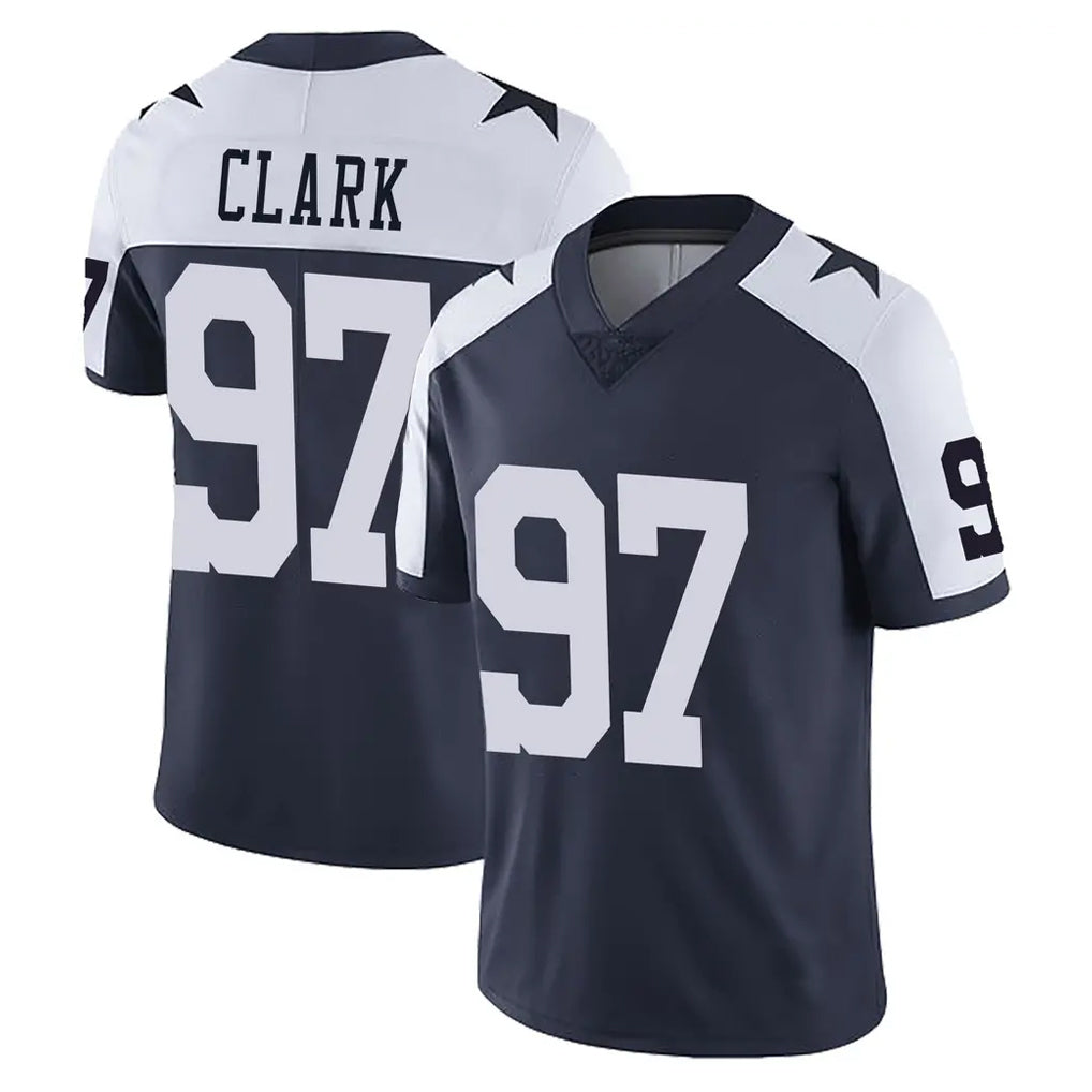 D.Cowboys #97 Kenny Clark Player Navy-White Limited Alternate Vapor Untouchable Home Game ROCER Stitched Jerseys