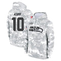 S.Seahawks #10 Cooper Kupp Player Arctic Camo Limited Salute to Service Pullover Hoodies Game ROCER Stitched Jerseys