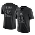 C.Browns #21 Denzel Ward Player Black Reflective Home Game ROCER Stitched Jerseys