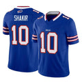 B.Bills #10 Khalil Shakir Player Royal Vapor F.U.S.E. Limited Home Game ROCER Stitched Jerseys