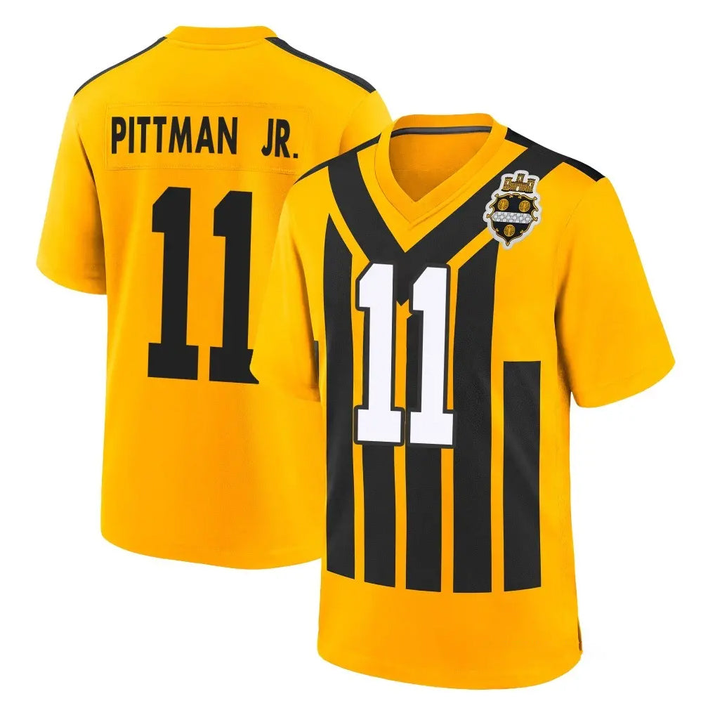 P.Steelers #11 Michael Pittman Jr. Player Gold Limited 1933 Throwback Home Game ROCER Stitched Jerseys