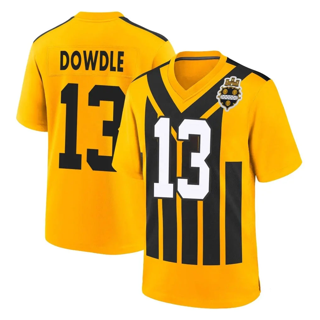 P.Steelers #13 Rico Dowdle Player Gold Limited 1933 Throwback Home Game ROCER Stitched Jerseys
