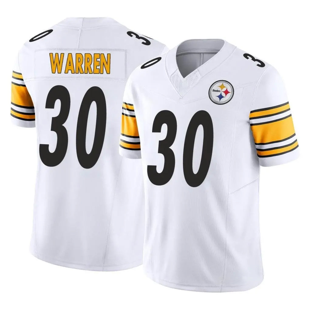 P.Steelers #30 Jaylen Warren Player White Limited Vapor F.U.S.E. Home Game ROCER Stitched Jerseys