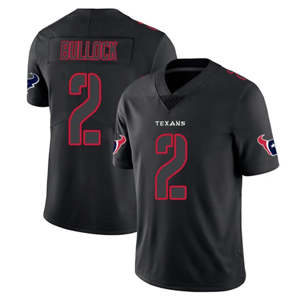 H.Texans #2 Calen Bullock Player Black Impact Limited Game ROCER Stitched Jerseys