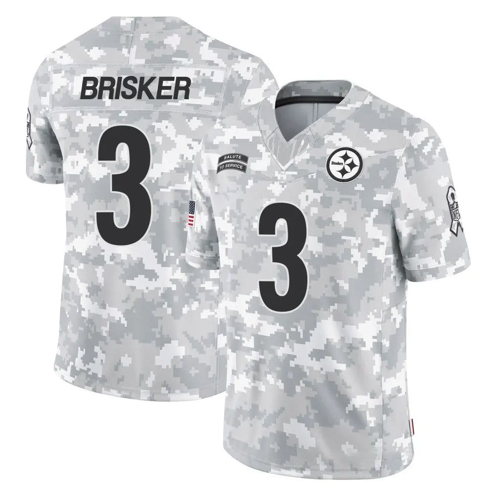 P.Steelers #3 Jaquan Brisker Player Arctic Camo Limited Salute To Service Home Game ROCER Stitched Jerseys