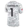 A.Falcons #1 Tua Tagovailoa Player Camo Salute to Service Limited ROCER Stitched Jerseys