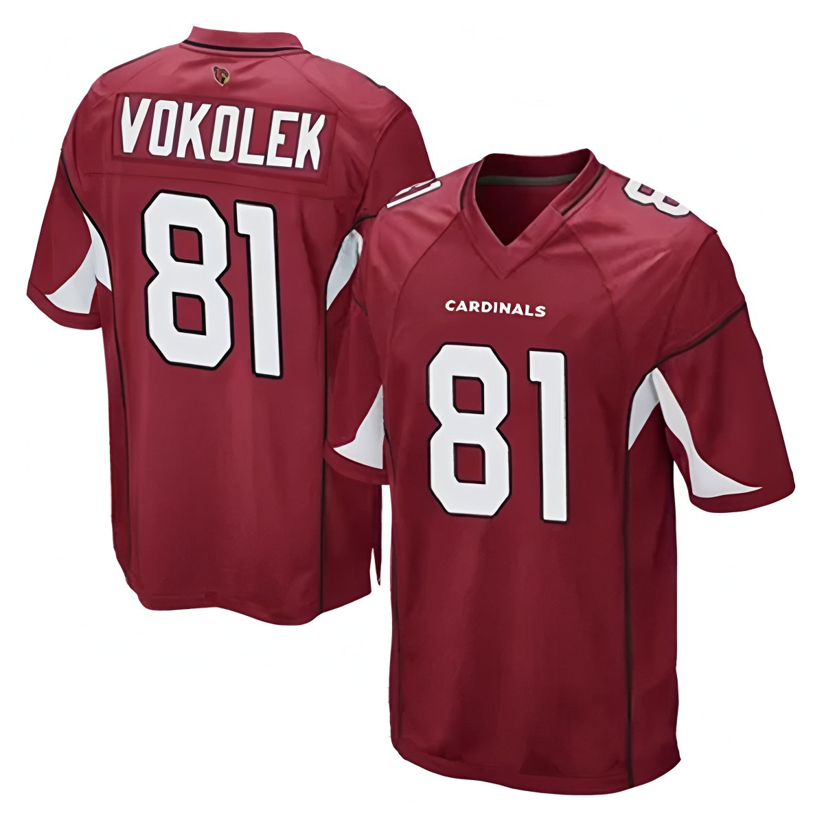 A.Cardinals #81 Travis Vokolek Player Cardinal Game ROCER Stitched Jerseys