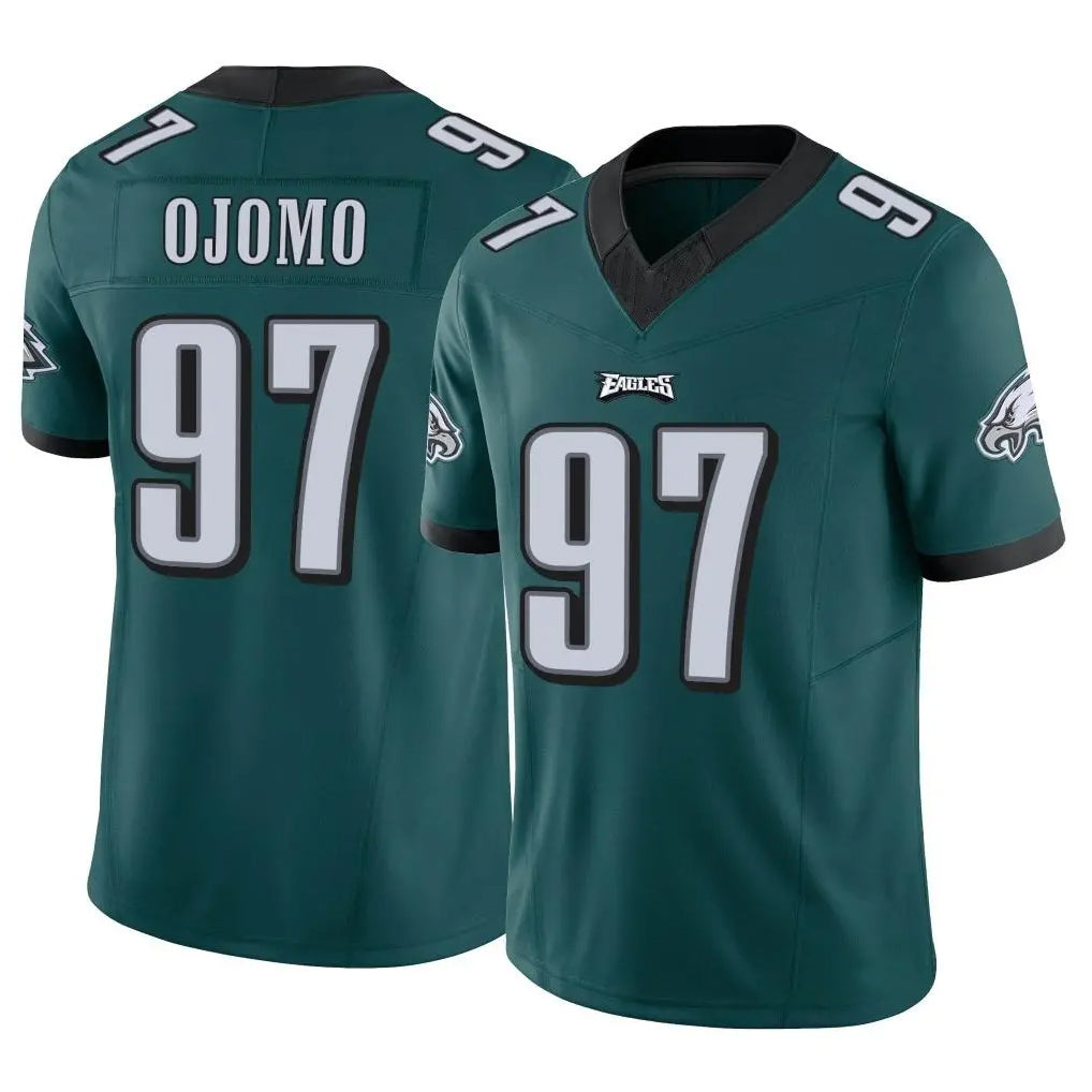 P.Eagles #97 Moro Ojomo Player Team Color Green Limited Vapor F.U.S.E. Home Game ROCER Stitched Jerseys