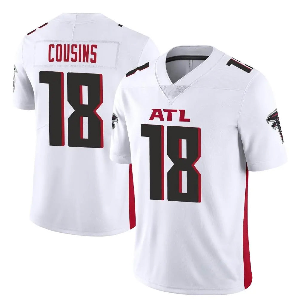 A.Falcons #18 Kirk Cousins Player White Vapor Untouchable Limited Home Game ROCER Stitched Jerseys