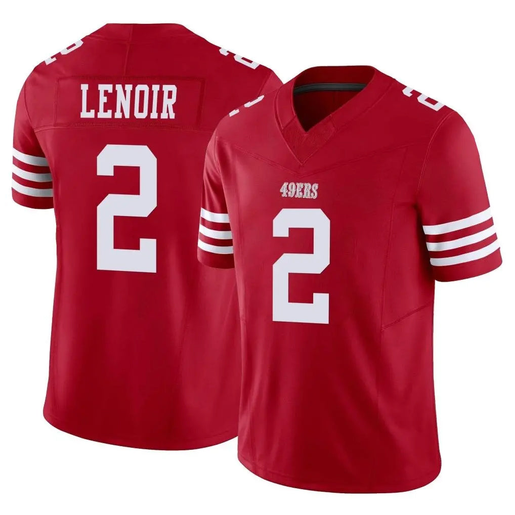 SF.49ers #2 Deommodore Lenoir Player Red Limited Vapor F.U.S.E. Home Game ROCER Stitched Jerseys