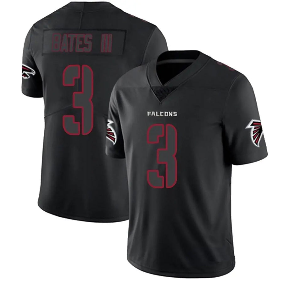 A.Falcons #3 Jessie Bates III Player Black Impact Limited ROCER Stitched Jerseys