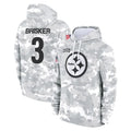P.Steelers #3 Jaquan Brisker Player Arctic Camo Limited Salute to Service Pullover Hoodies Game ROCER Stitched Jerseys