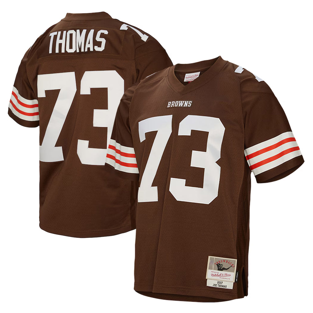 C.Browns #73 Joe Thomas Player Brown Mitchell & Ness 1963 Throwback ROCER Stitched Jerseys