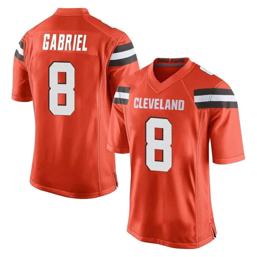 C.Browns #8 Dillon Gabriel Player Orange Home Game ROCER Stitched Jerseys
