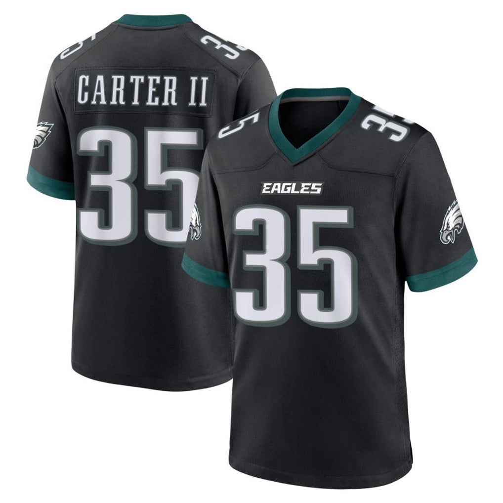 P.Eagles #35 Michael Carter II Player Black Game Home ROCER Stitched Jerseys