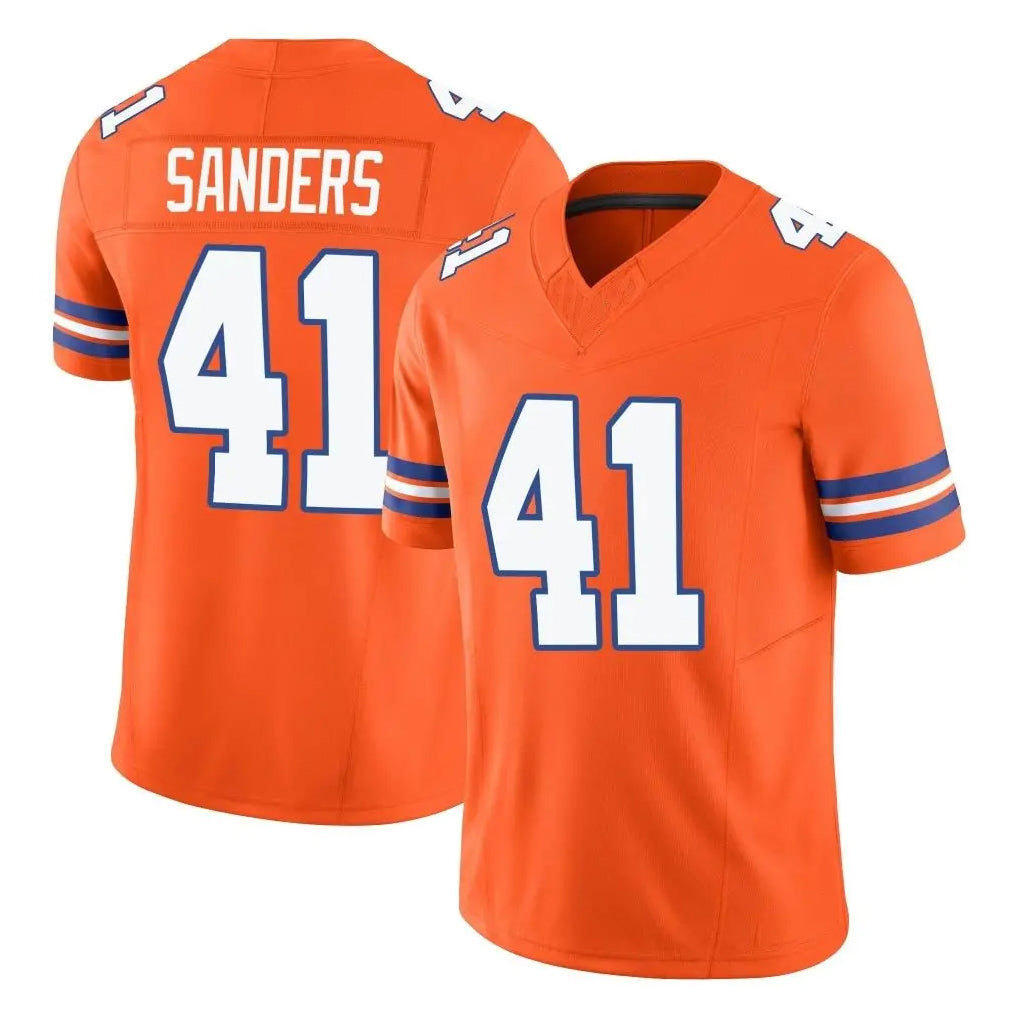 D.Broncos #41 Drew Sanders Player Orange Limited Alternate Vapor F.U.S.E. Throwback Game Ddoa Stitched Jerseys