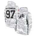 D.Lions #97 Aidan Hutchinson Player Arctic Camo Salute to Service Hoodies Limited Game ROCER Stitched Jerseys