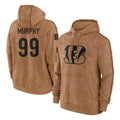 C.Bengals #99 Myles Murphy Player Brown Salute to Service Pullover Hoodie Limited ROCER Stitched Jerseys
