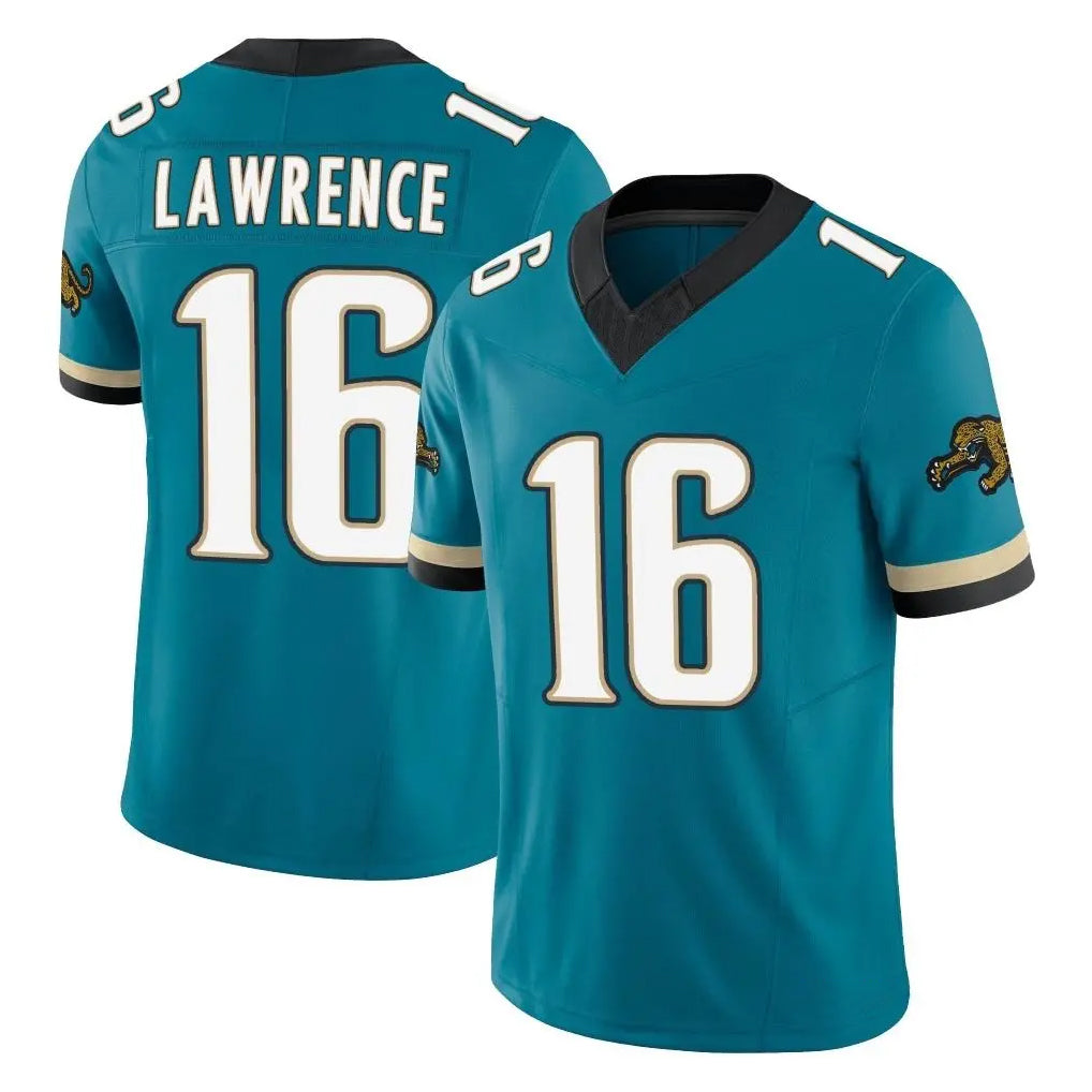 J.Jaguars #16 Trevor Lawrence Player Teal Prowler Throwback Vapor F.U.S.E. Limited Home Game ROCER Stitched Jerseys