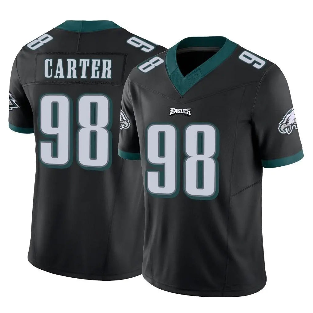 P.Eagles #98 Jalen Carter Player Black Limited Vapor F.U.S.E. Home Game ROCER Stitched Jerseys