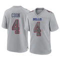 B.Bills #4 James Cook III Player Gray Fashion Home Game ROCER Stitched Jerseys