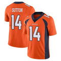 D.Broncos #14 Courtland Sutton Player Orange Color Vapor Untouchable Limited Game ROCER Stitched Jerseys
