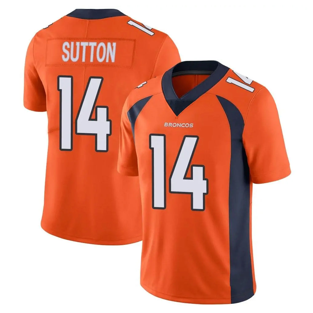 D.Broncos #14 Courtland Sutton Player Orange Color Vapor Untouchable Limited Game ROCER Stitched Jerseys