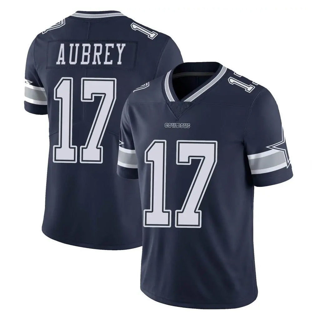 D.Cowboys #17 Brandon Aubrey Player Navy Vapor Untouchable Limited Home Game ROCER Stitched Jerseys