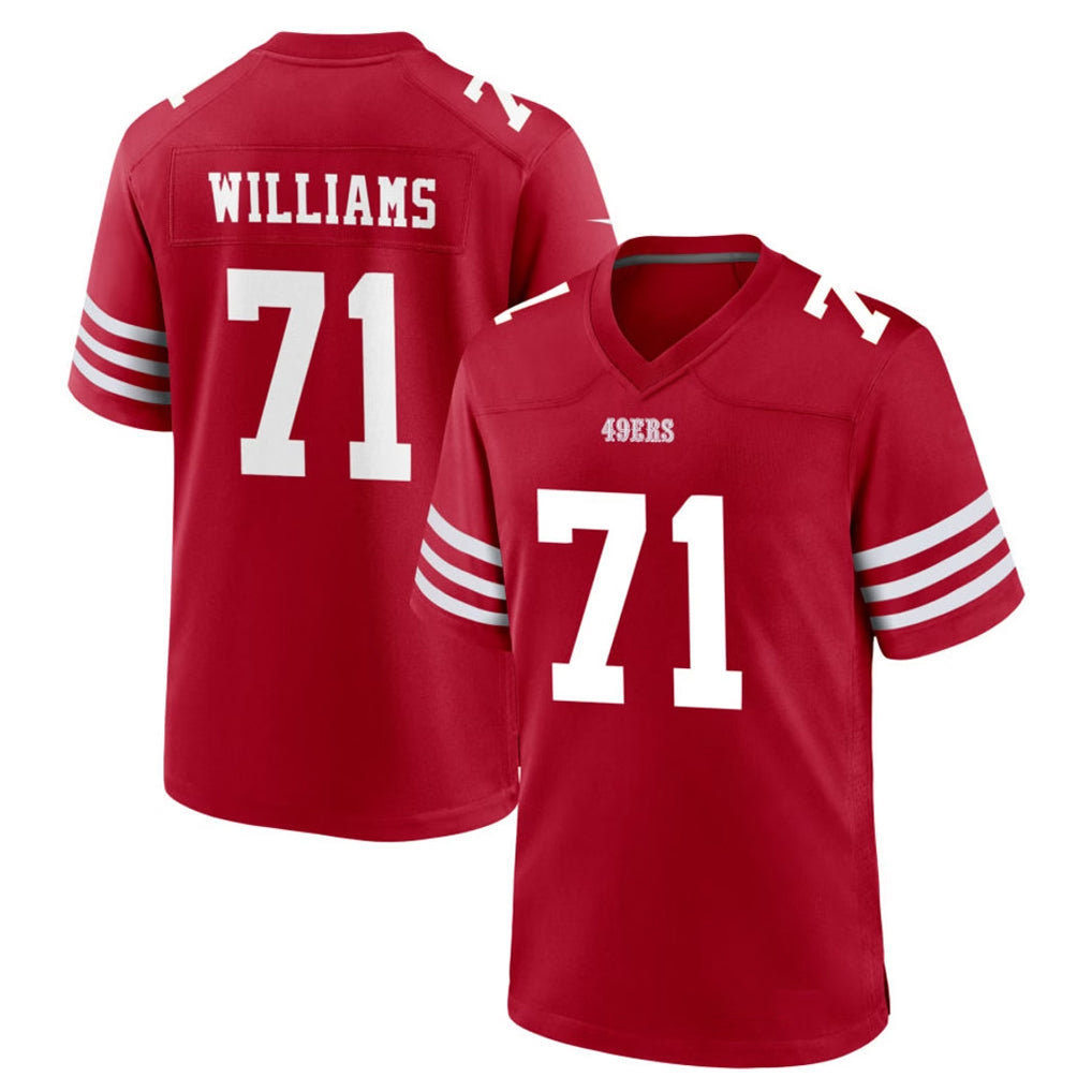 SF.49ers #71 Trent Williams Player Red Game Home ROCER Stitched Jerseys